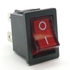 Interruptor Switch  Duplo DPST Iluminado 2 posições - 4 pinos vermelho